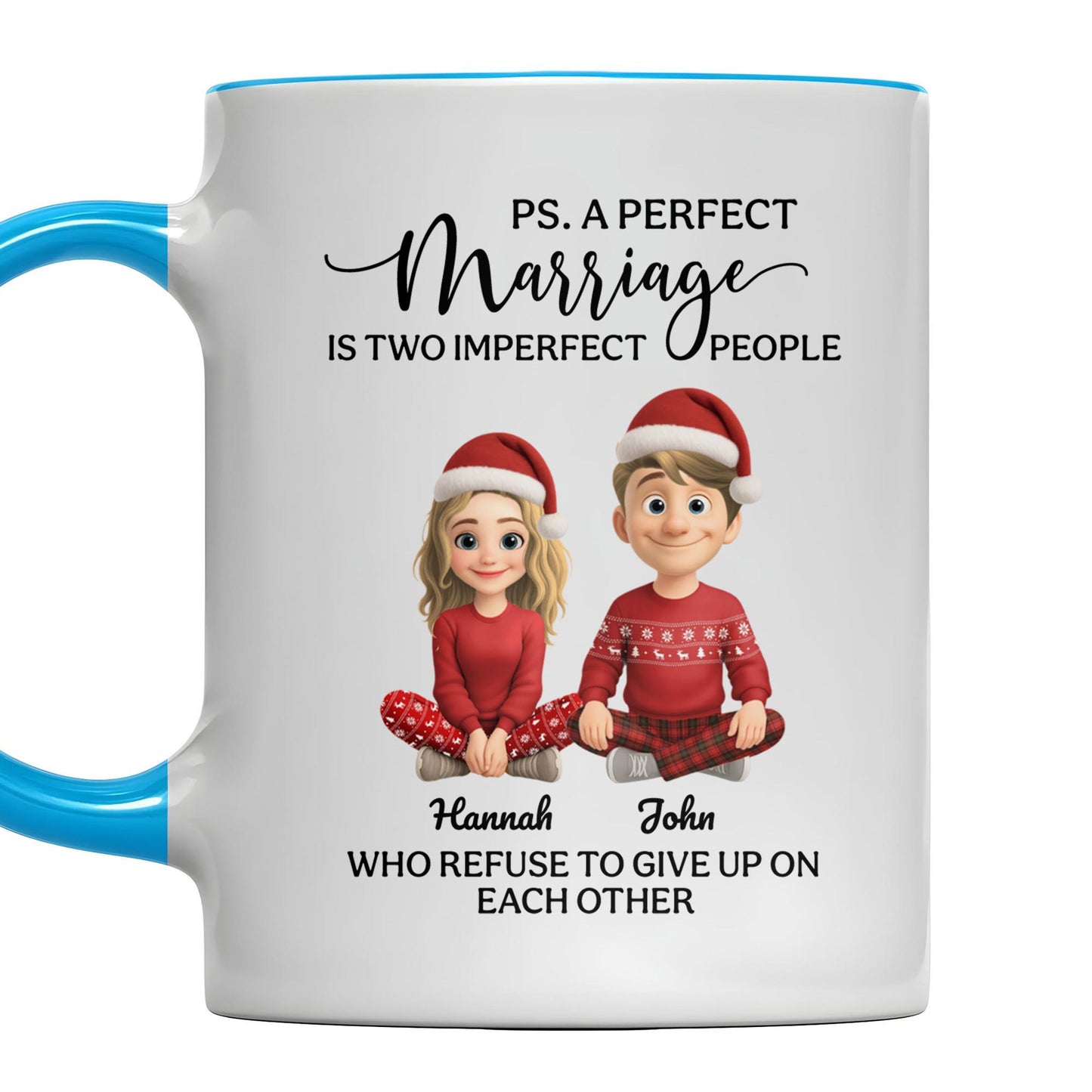 A Perfect Marriage Is Two Imperfect People, Christmas-themed Couple