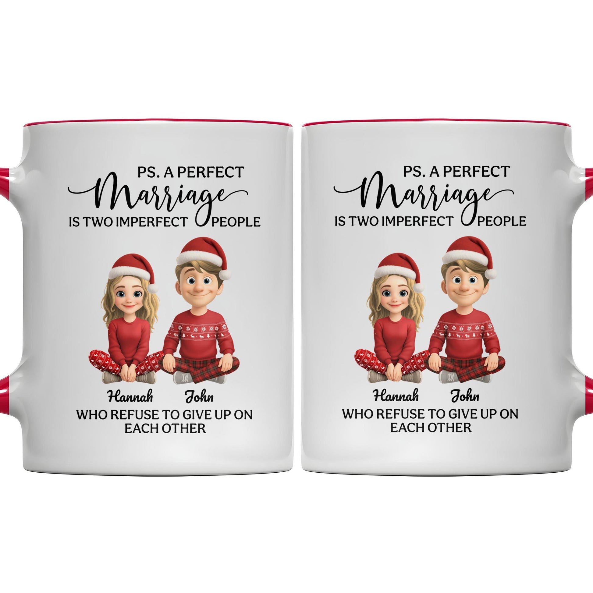 A Perfect Marriage Is Two Imperfect People, Christmas-themed Couple