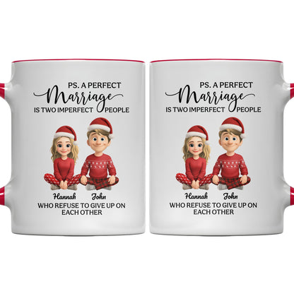 A Perfect Marriage Is Two Imperfect People, Christmas-themed Couple