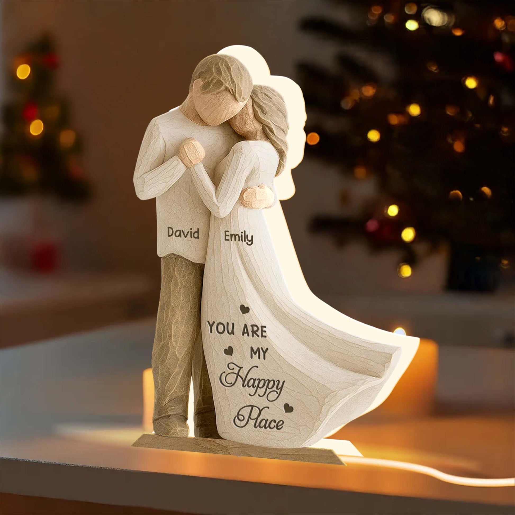 You Are My Happy Place With Couple Embrace