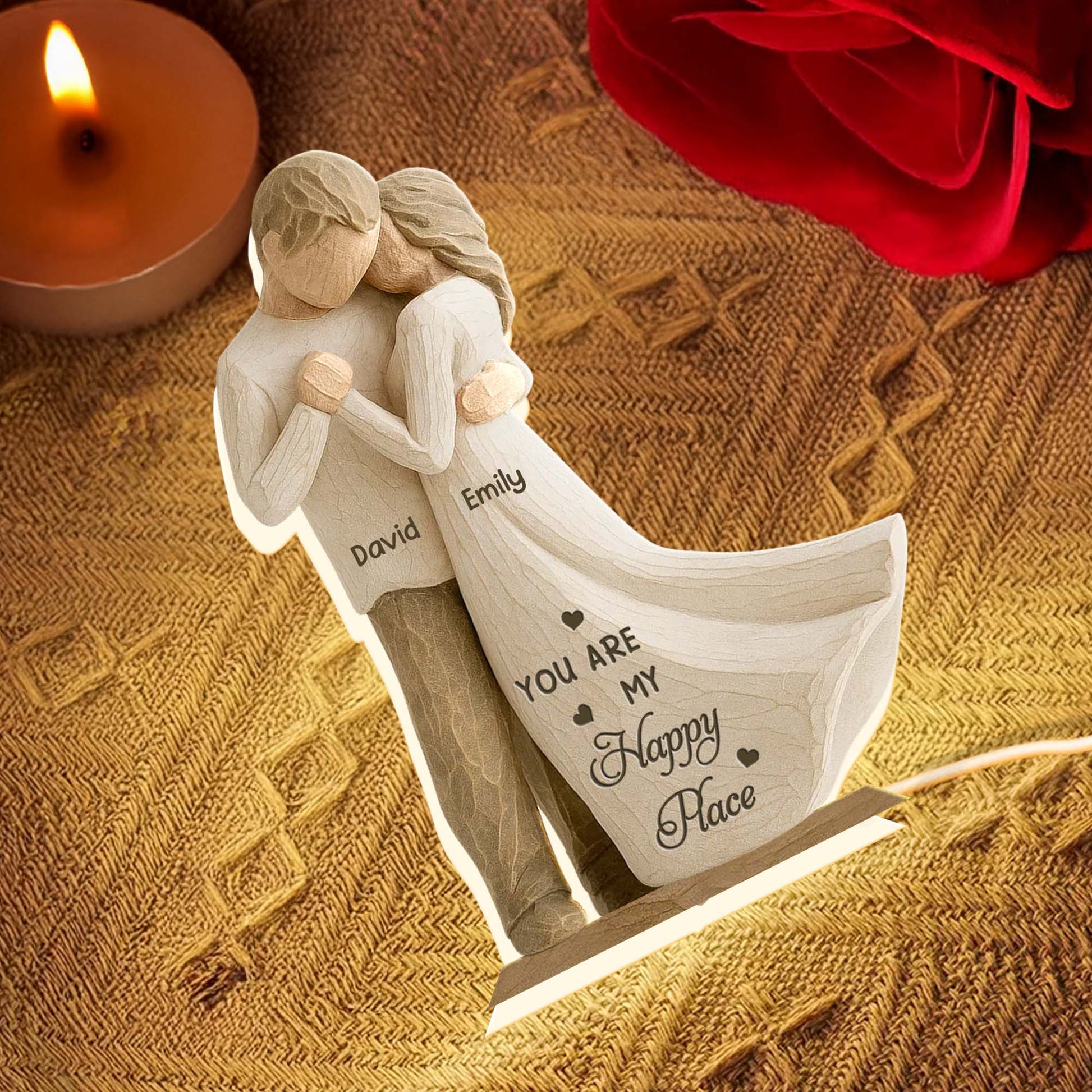 You Are My Happy Place With Couple Embrace