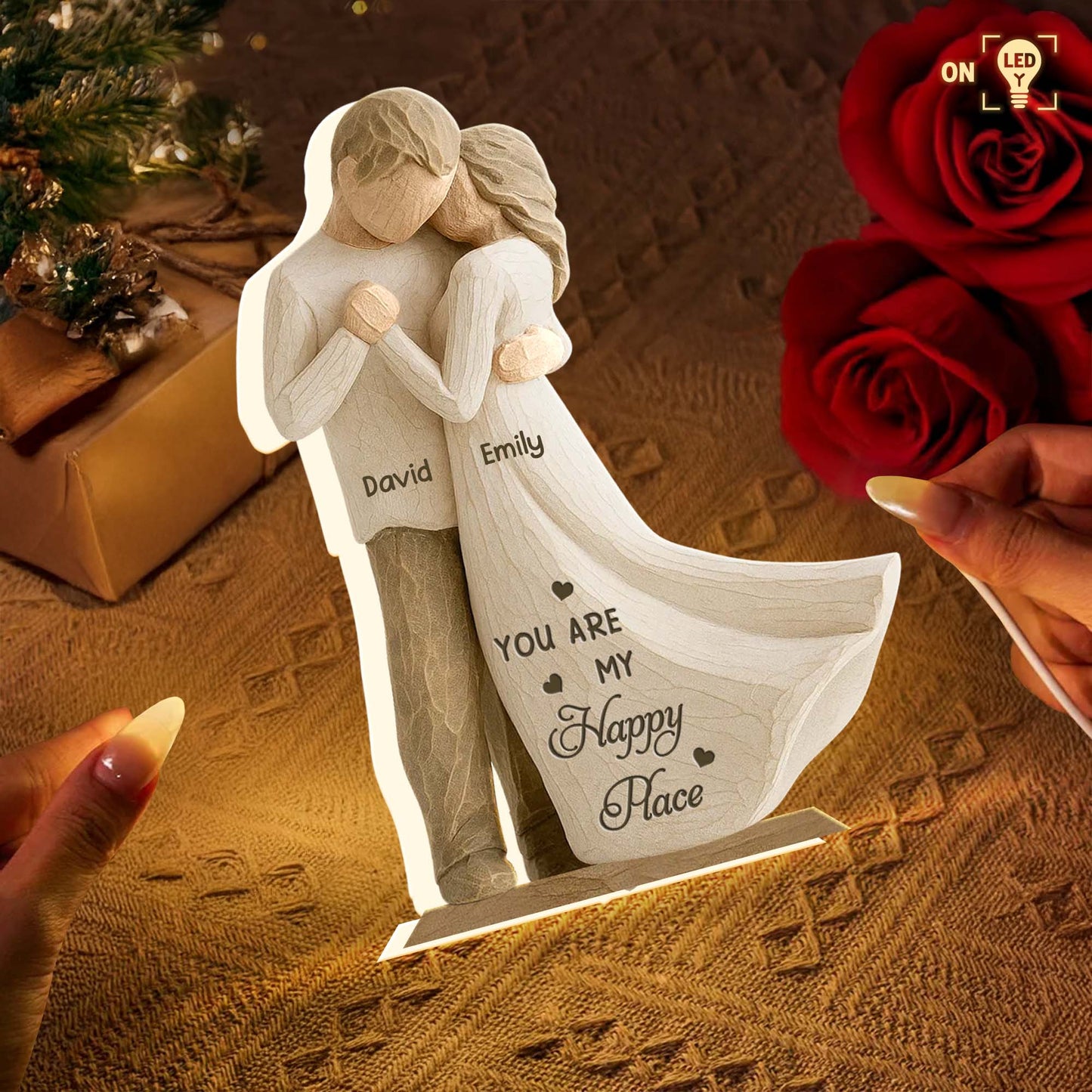 You Are My Happy Place With Couple Embrace