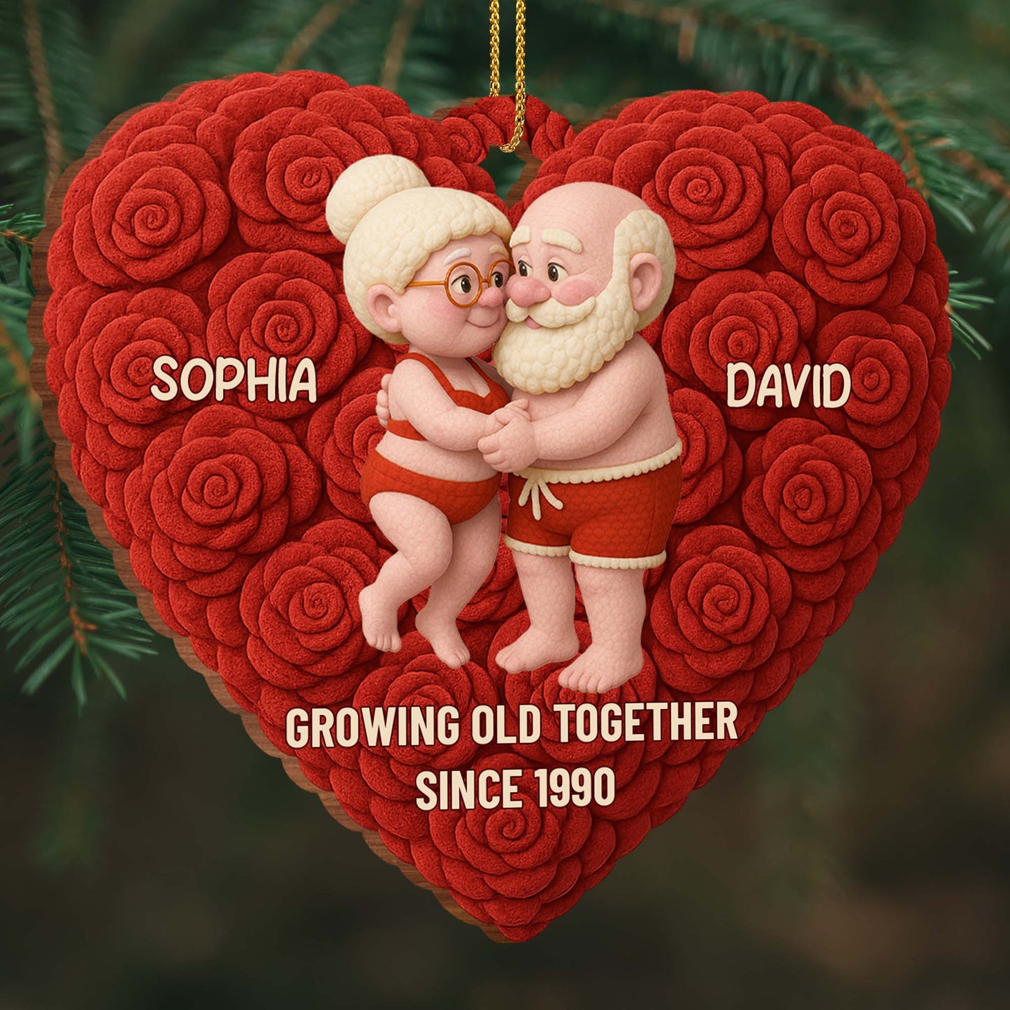 Growing Old Together Heart With Roses