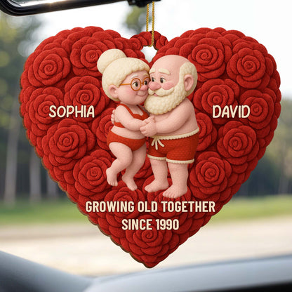 Growing Old Together Heart With Roses