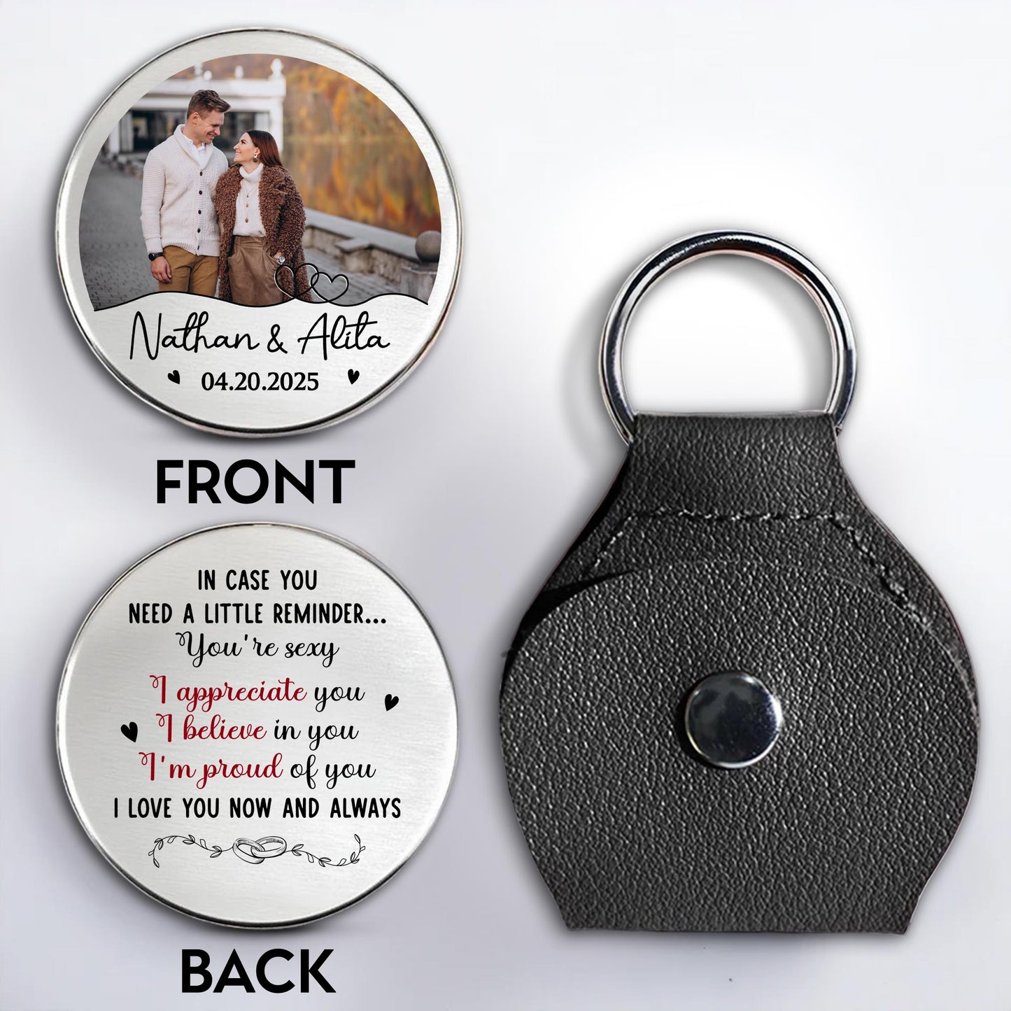 In Case You Need A Little Reminder, Hearts And Script Text