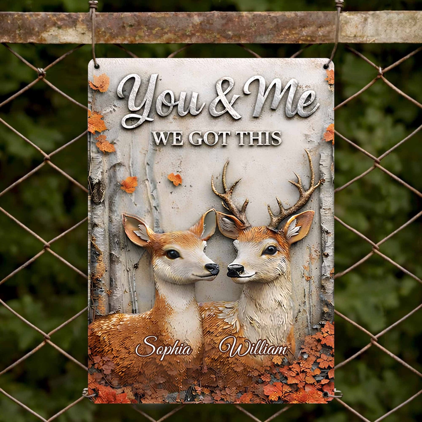 You & Me We Got This, Deer And Autumn Leaves