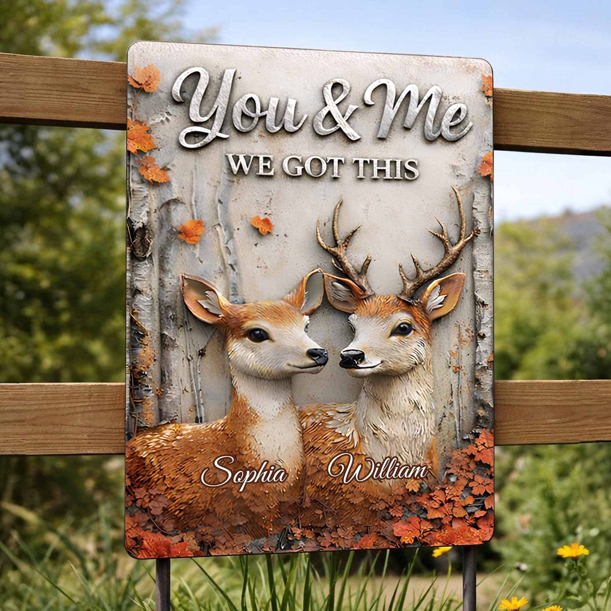 You & Me We Got This, Deer And Autumn Leaves