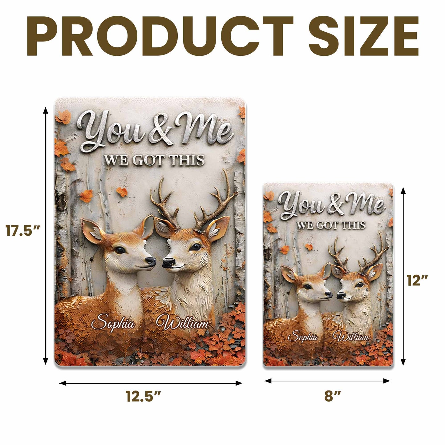 You & Me We Got This, Deer And Autumn Leaves