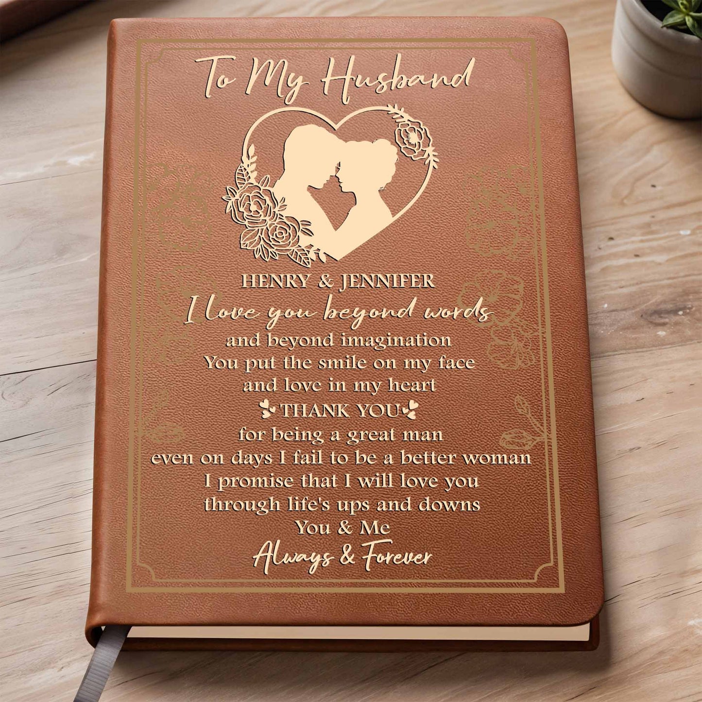 I Love You Beyond Words, Heart And Flowers Design