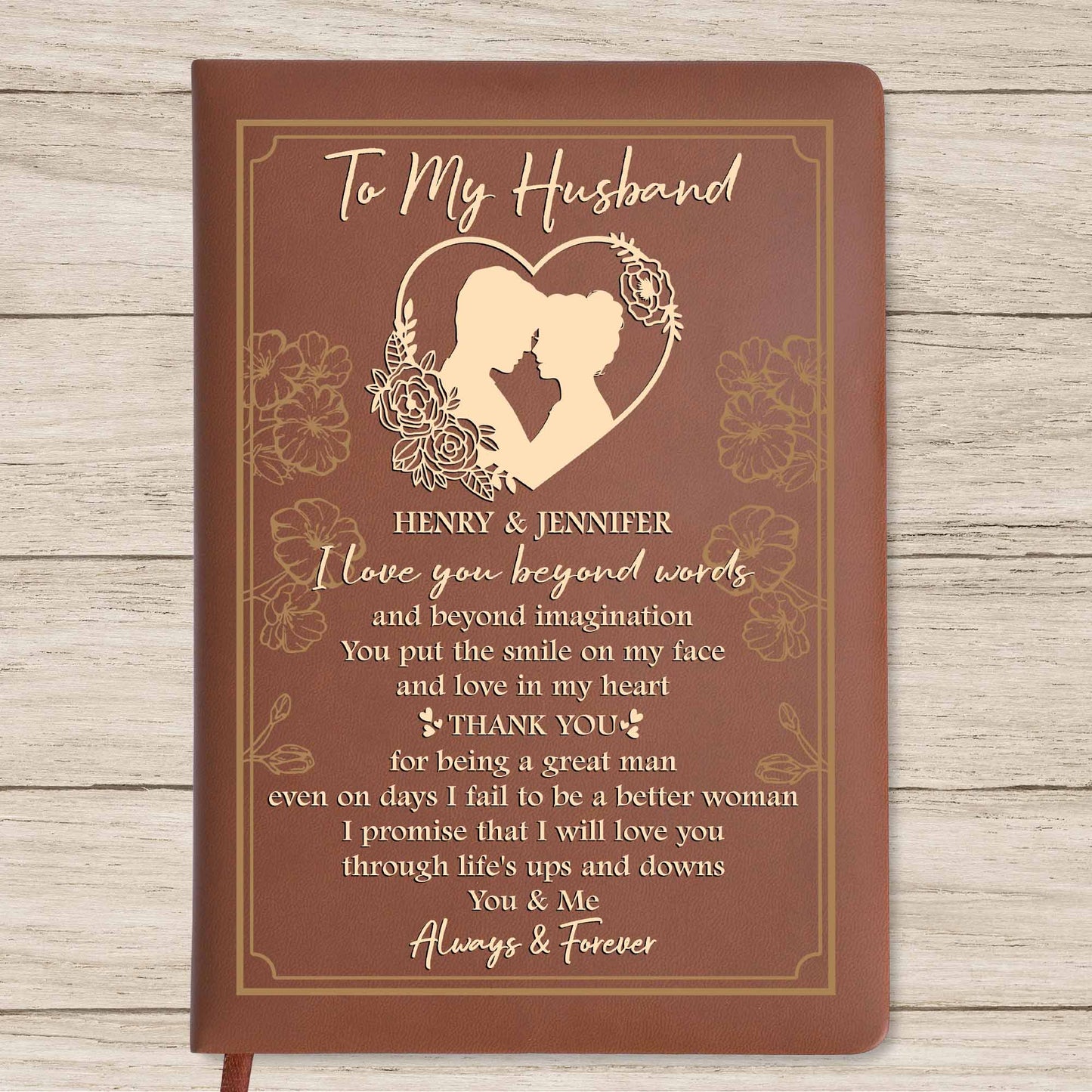 I Love You Beyond Words, Heart And Flowers Design