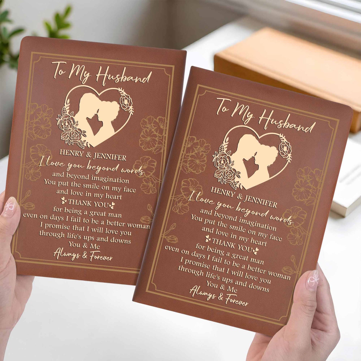 I Love You Beyond Words, Heart And Flowers Design