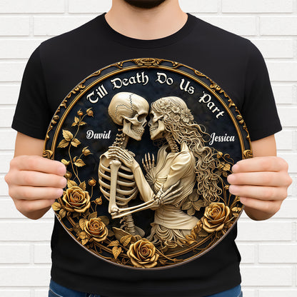 Till Death Do Us Part, Love Forever Skulls And Roses Design