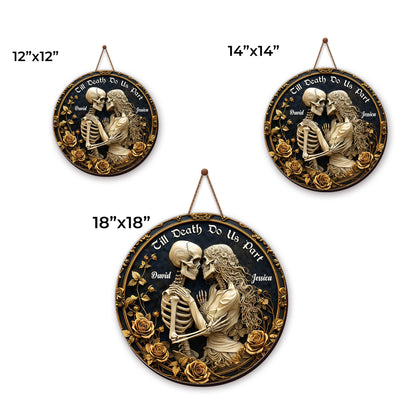 Till Death Do Us Part, Love Forever Skulls And Roses Design