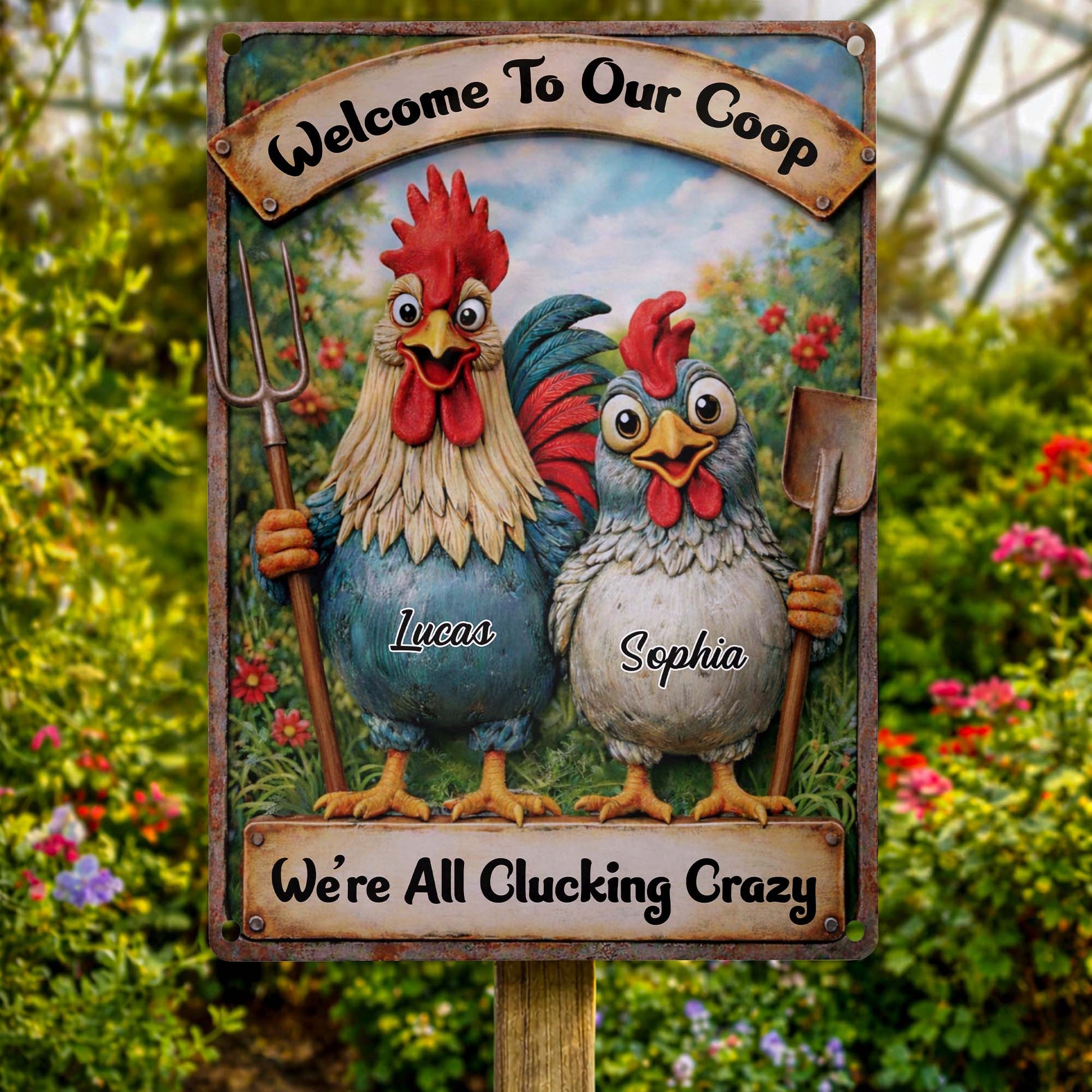 Welcome To Our Coop We're All Clucking Crazy
