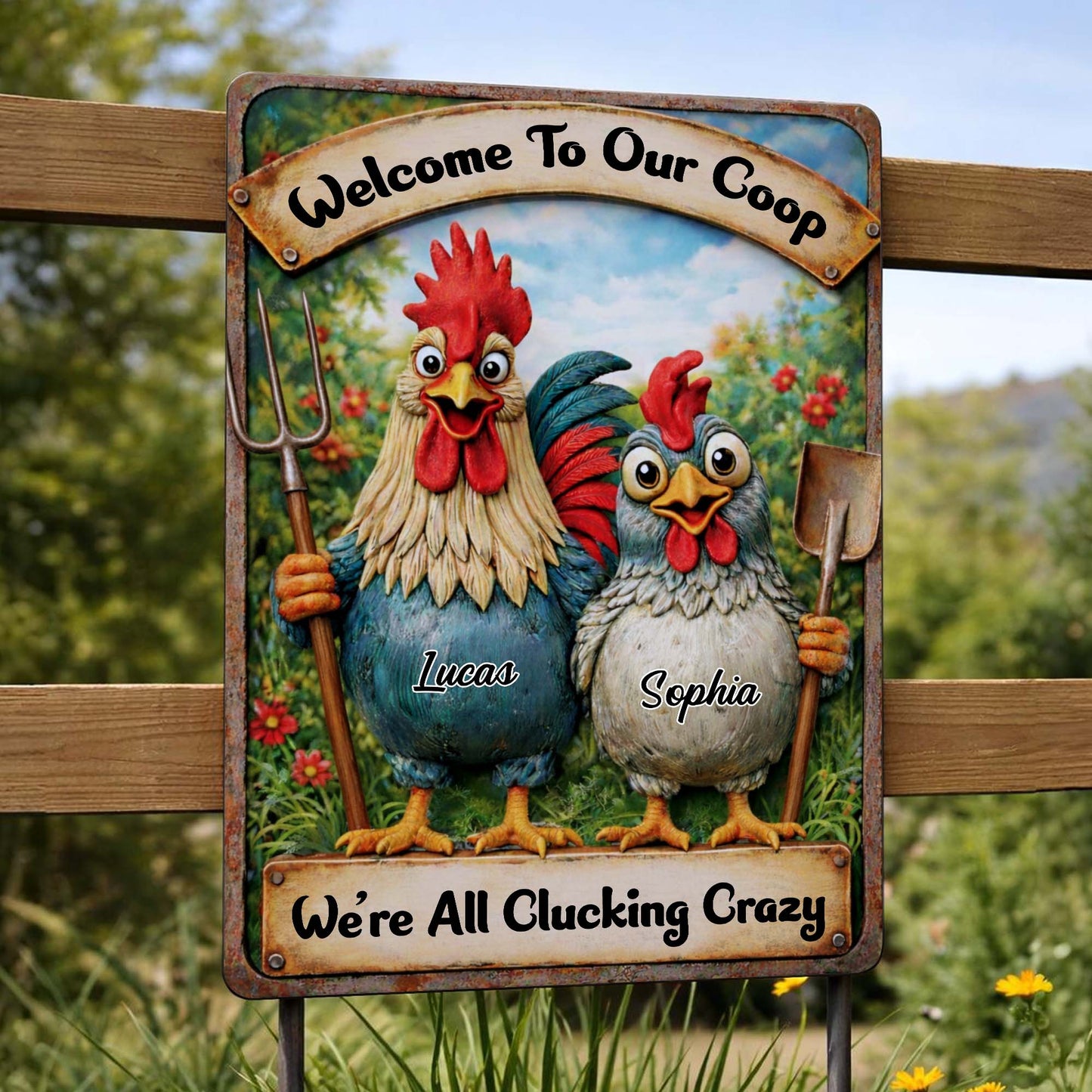 Welcome To Our Coop We're All Clucking Crazy