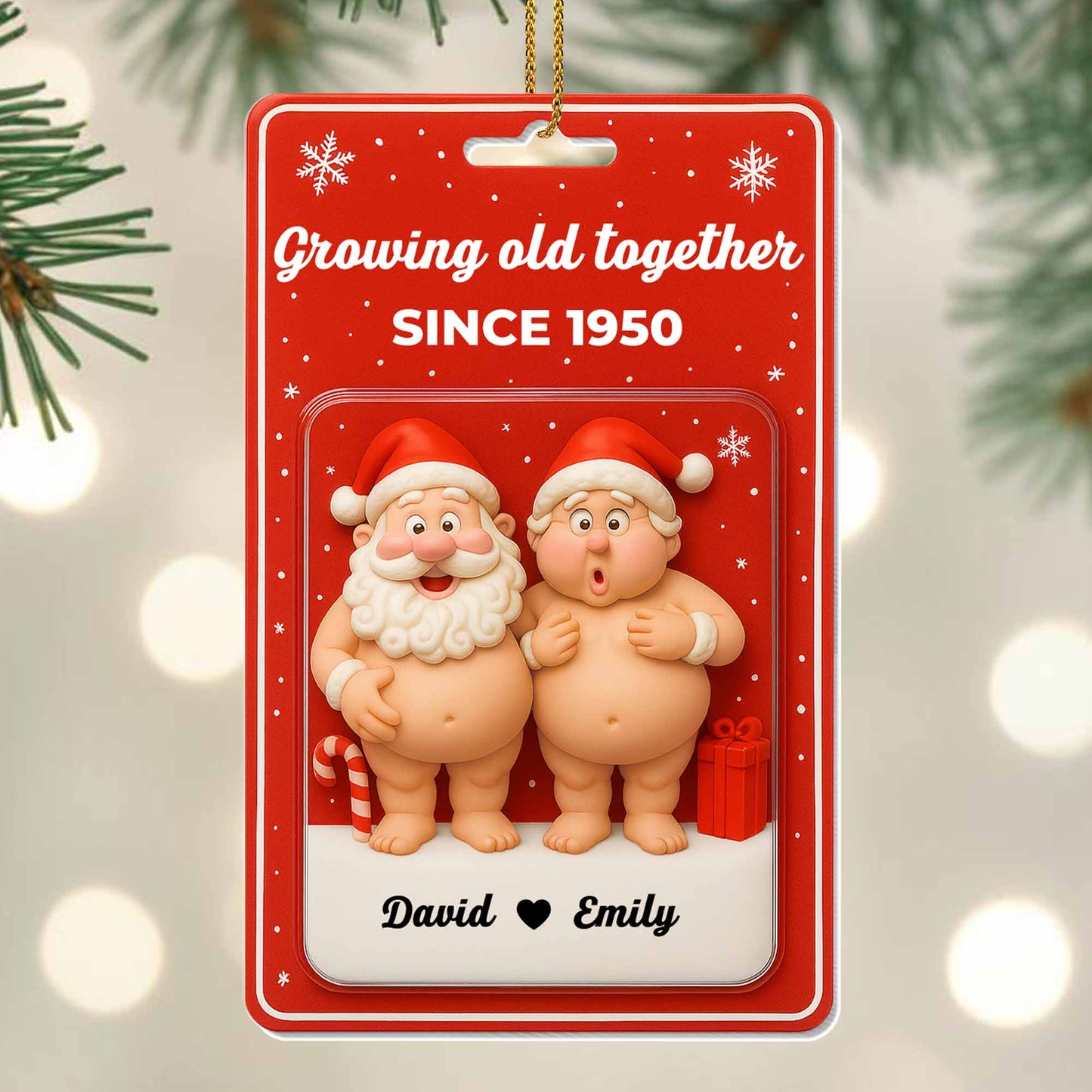 Growing Old Together, Santa Claus And Heart Design