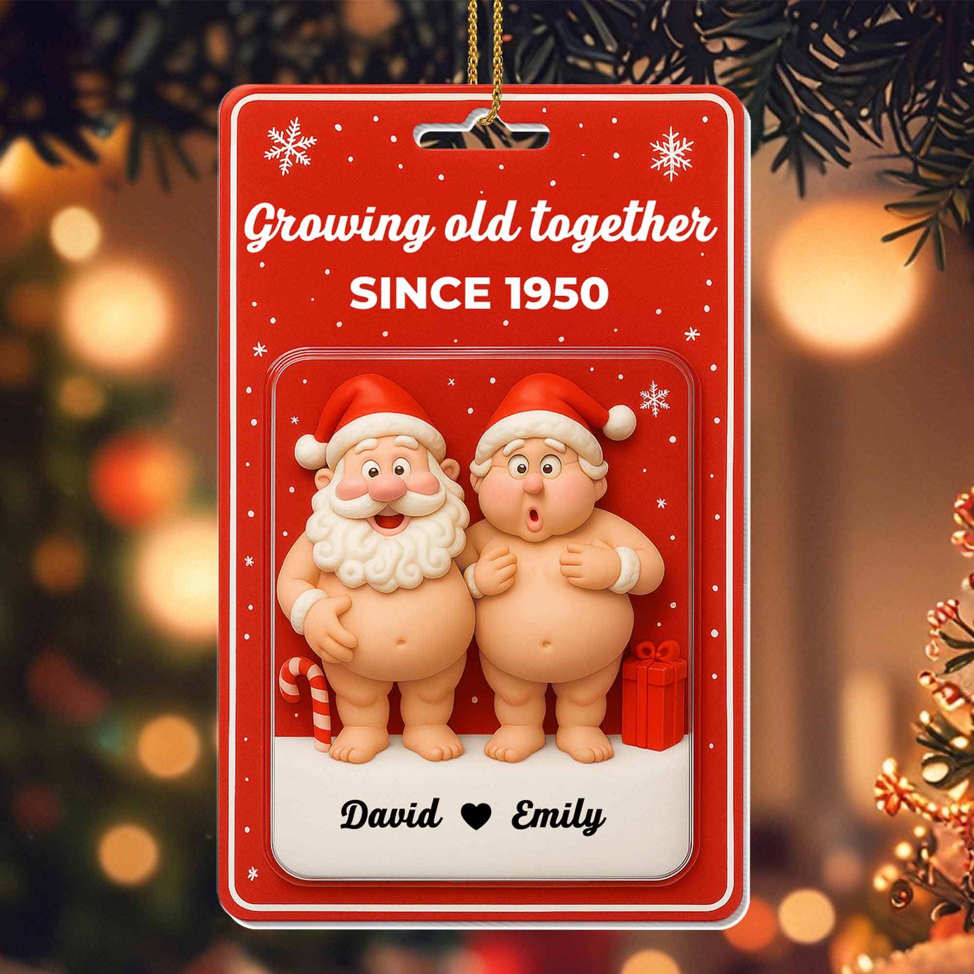 Growing Old Together, Santa Claus And Heart Design