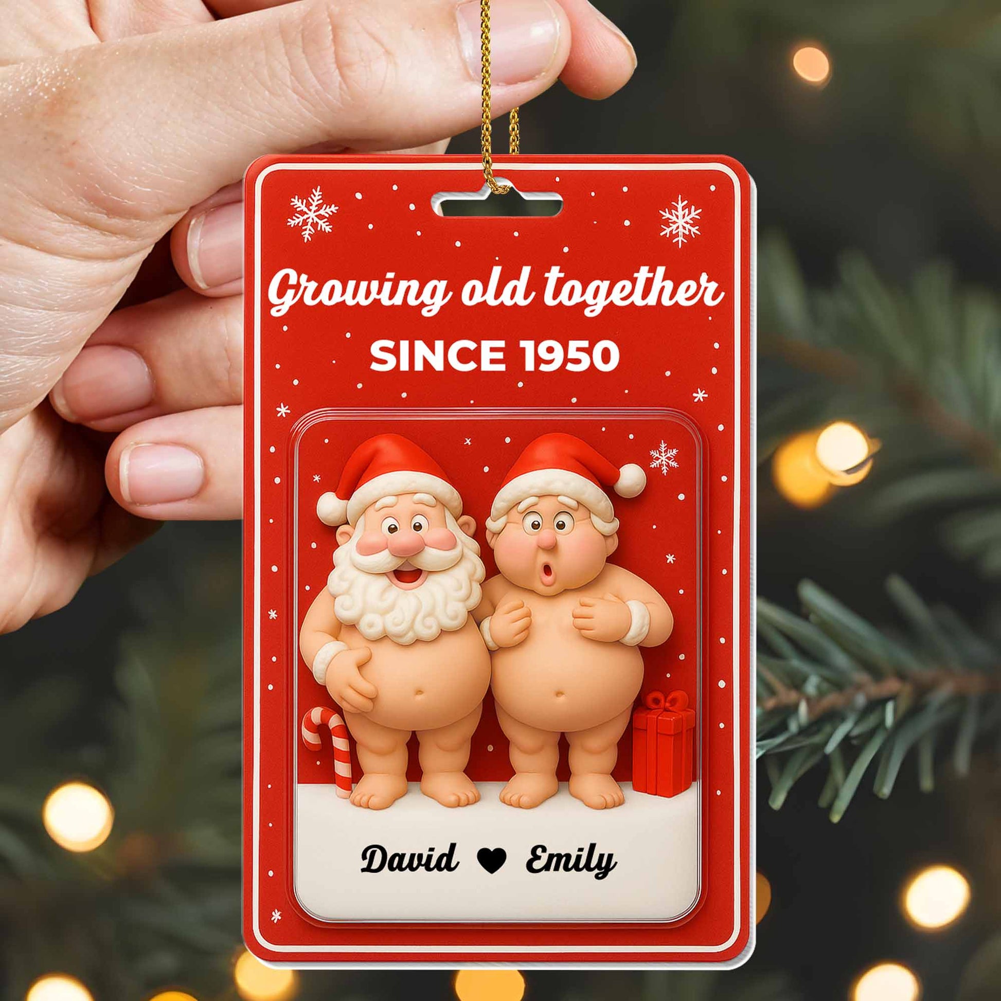 Growing Old Together, Santa Claus And Heart Design