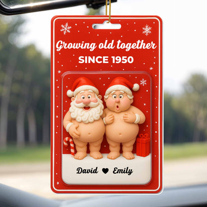 Growing Old Together, Santa Claus And Heart Design