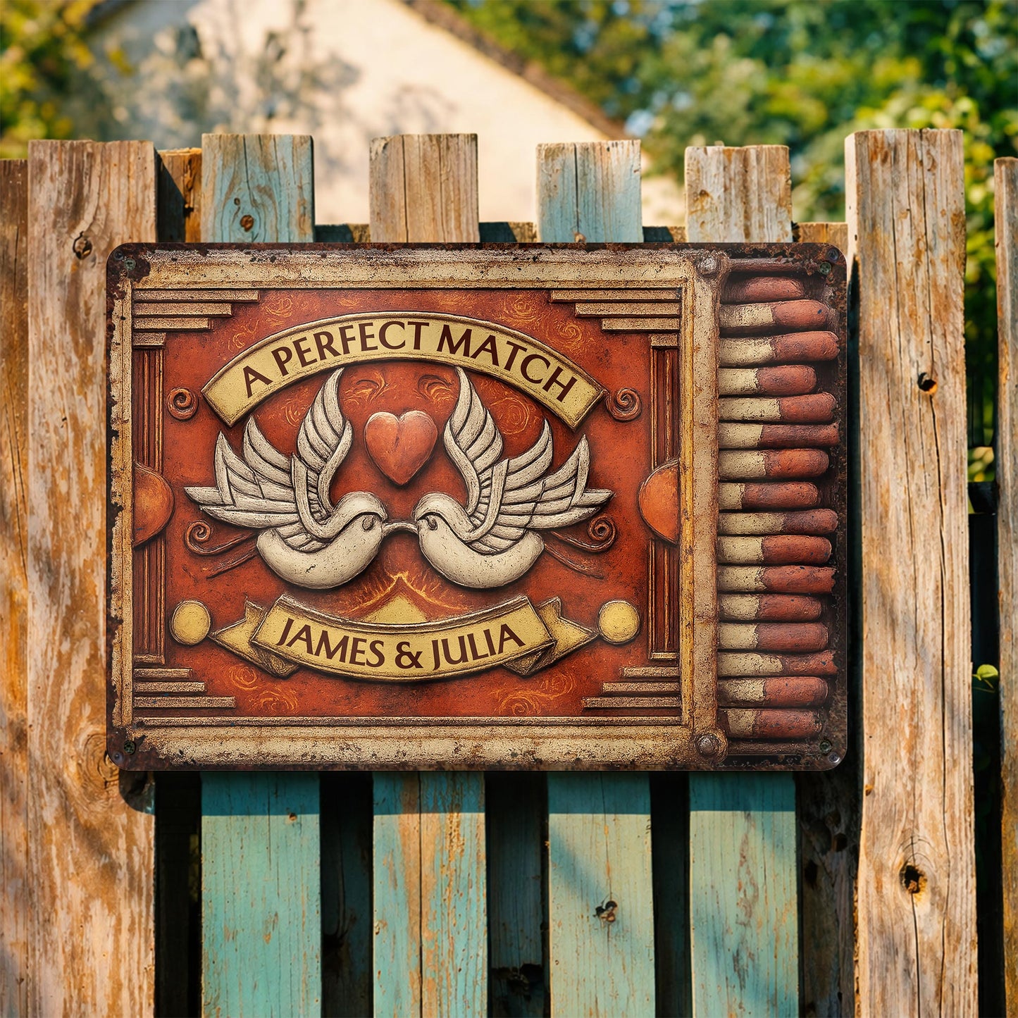 A Perfect Match Featuring Heart, Wings, And Doves