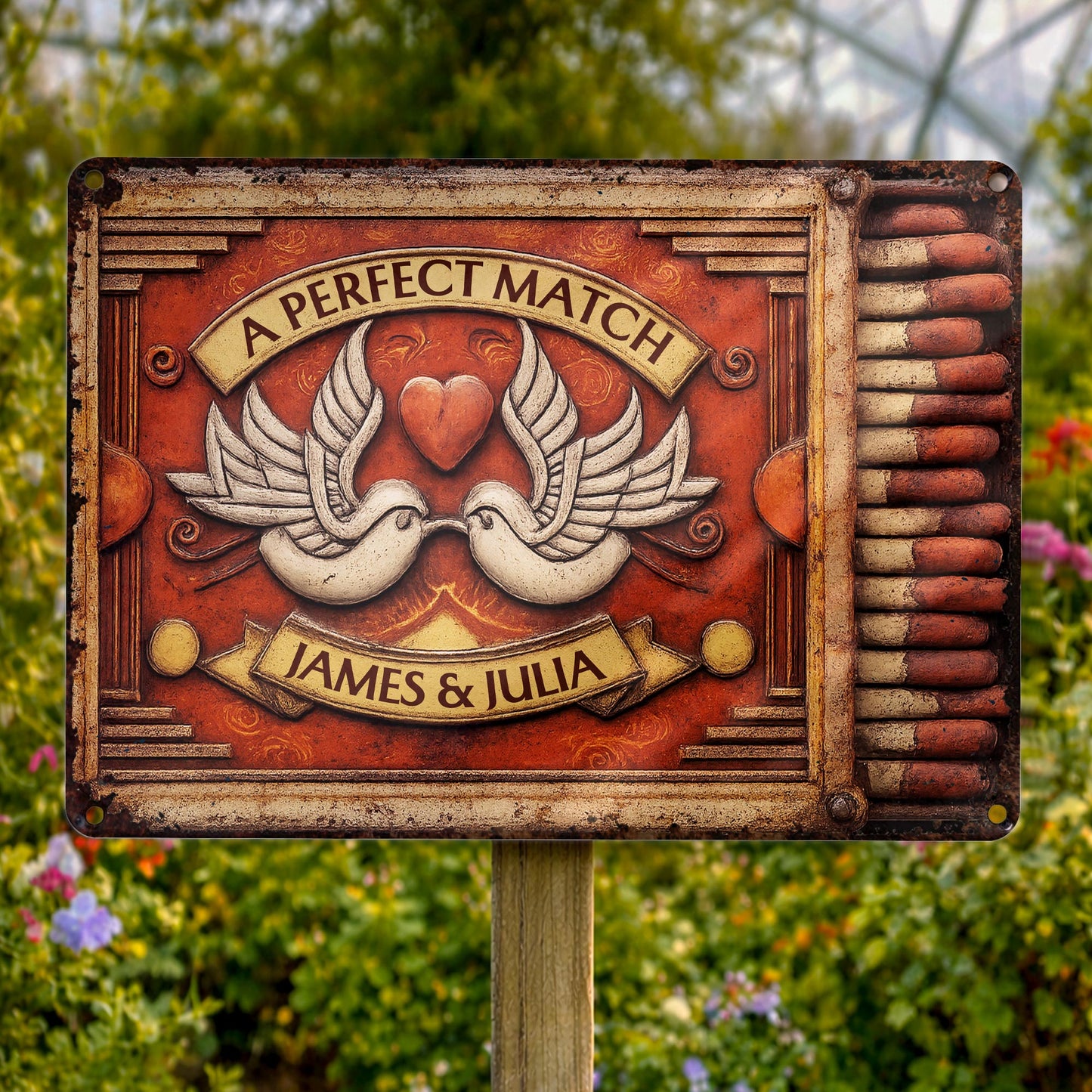 A Perfect Match Featuring Heart, Wings, And Doves