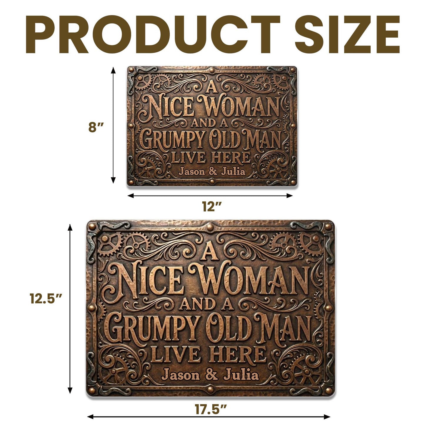 A Nice Woman And A Grumpy Old Man Live Here Sign