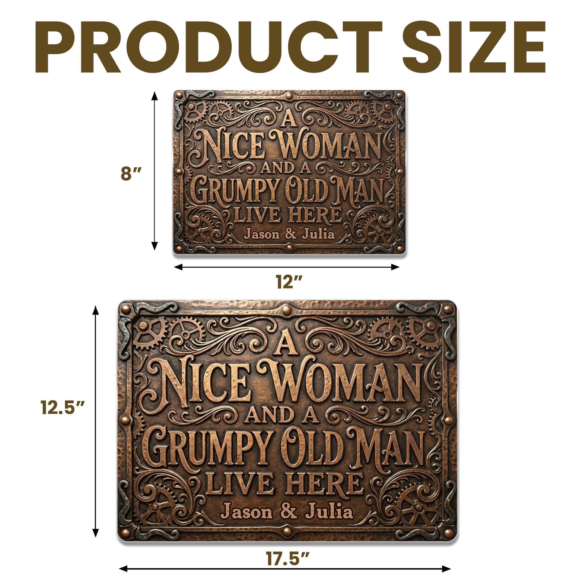 A Nice Woman And A Grumpy Old Man Live Here Sign