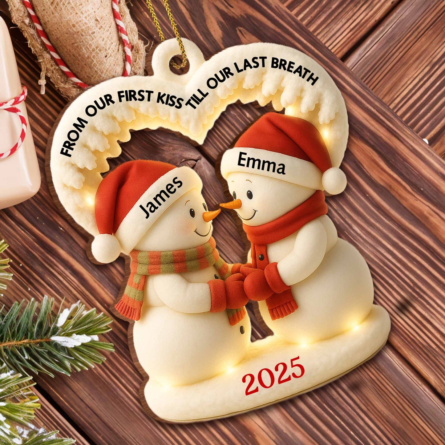 From Our First Kiss Till Our Last Breath, Snowmen With Santa Hats