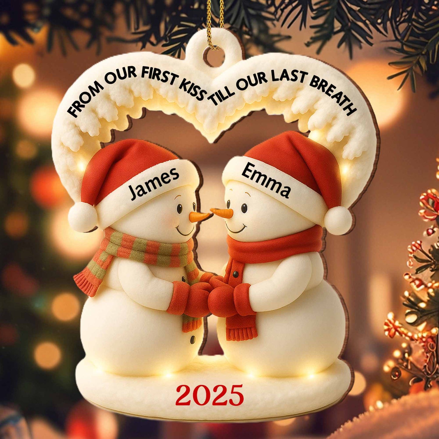 From Our First Kiss Till Our Last Breath, Snowmen With Santa Hats