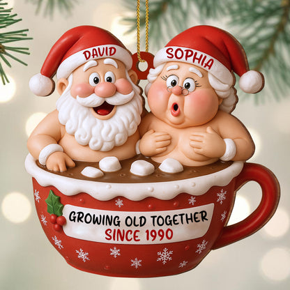Growing Old Together Santa Claus In Hot Chocolate Cup