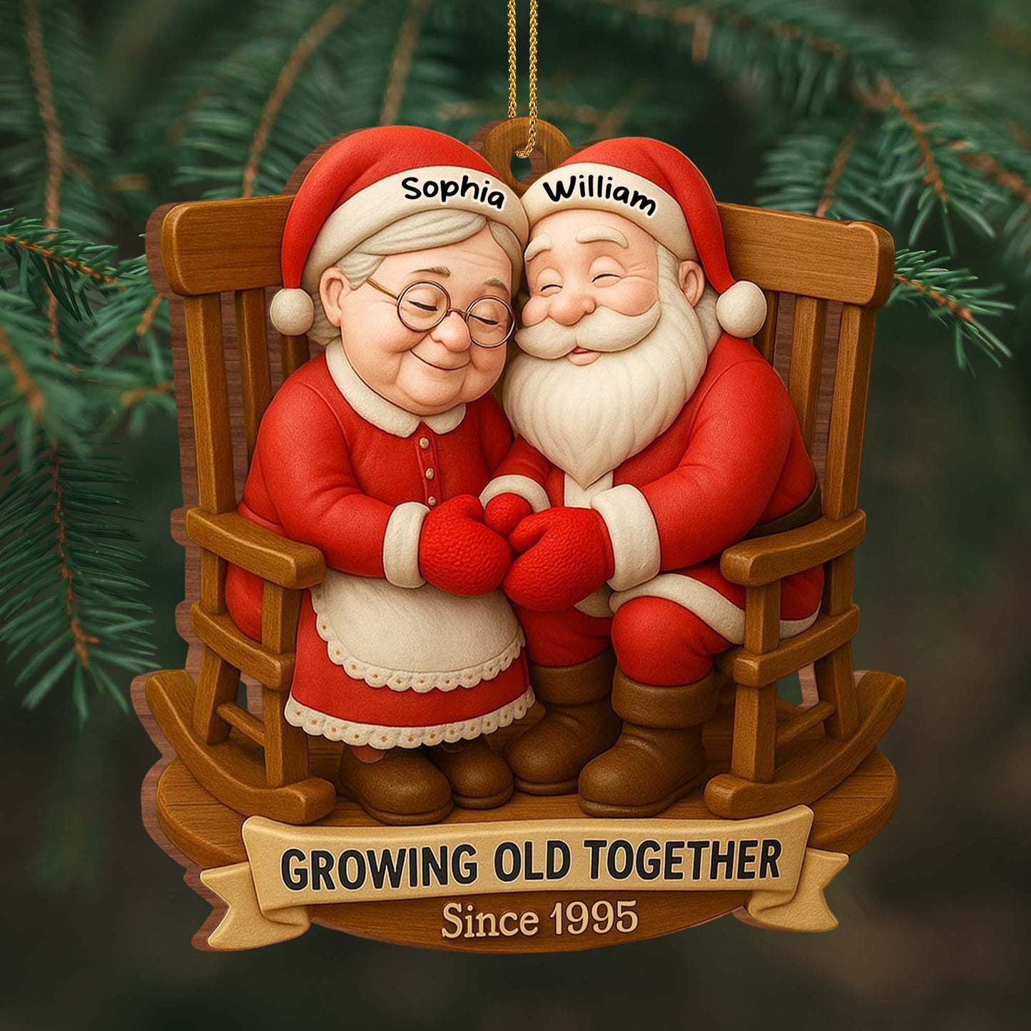 Growing Old Together, Santa Claus On Rocking Chair