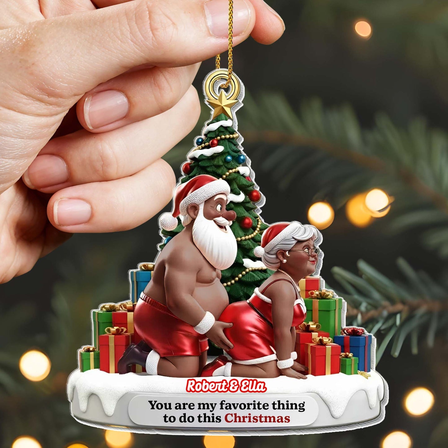 You Are My Favorite Thing To Do This Christmas, Santa Hats and Gifts