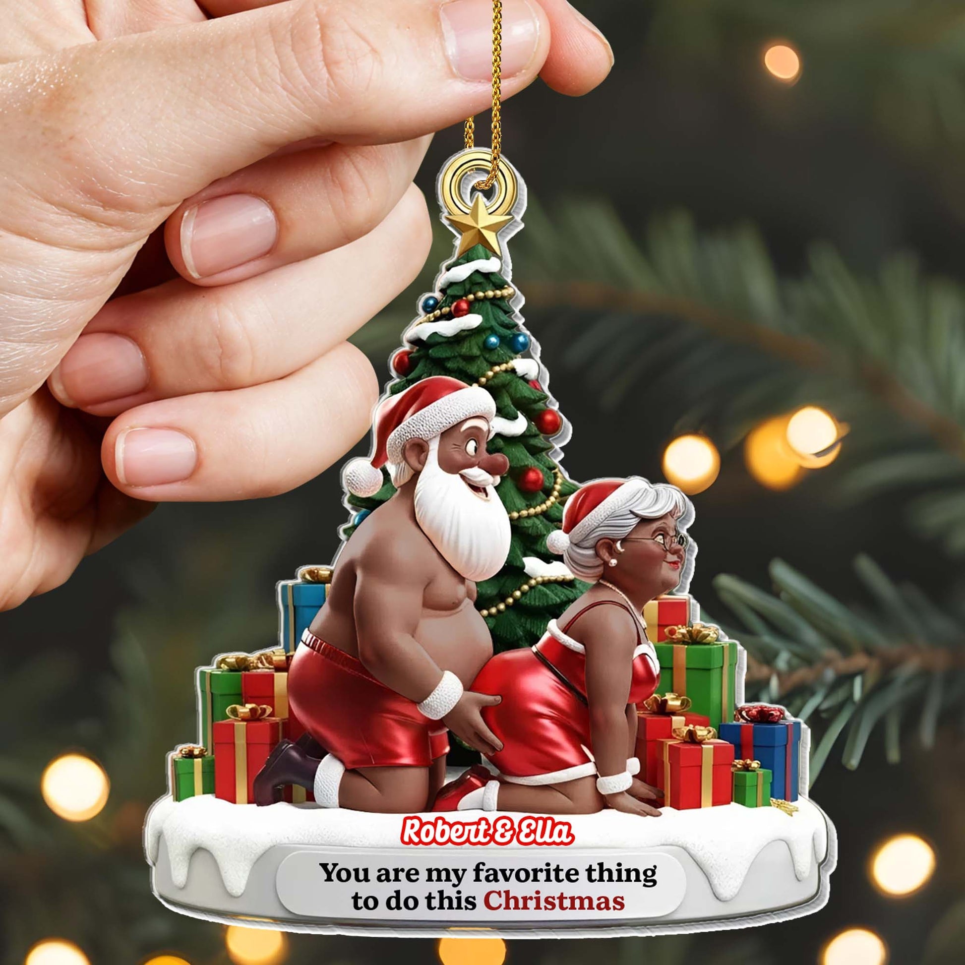 You Are My Favorite Thing To Do This Christmas, Santa Hats and Gifts