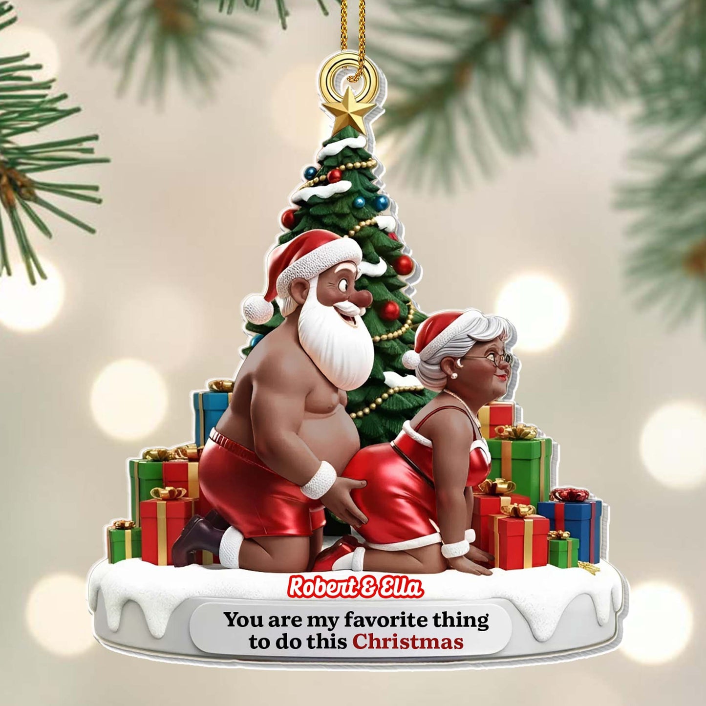 You Are My Favorite Thing To Do This Christmas, Santa Hats and Gifts