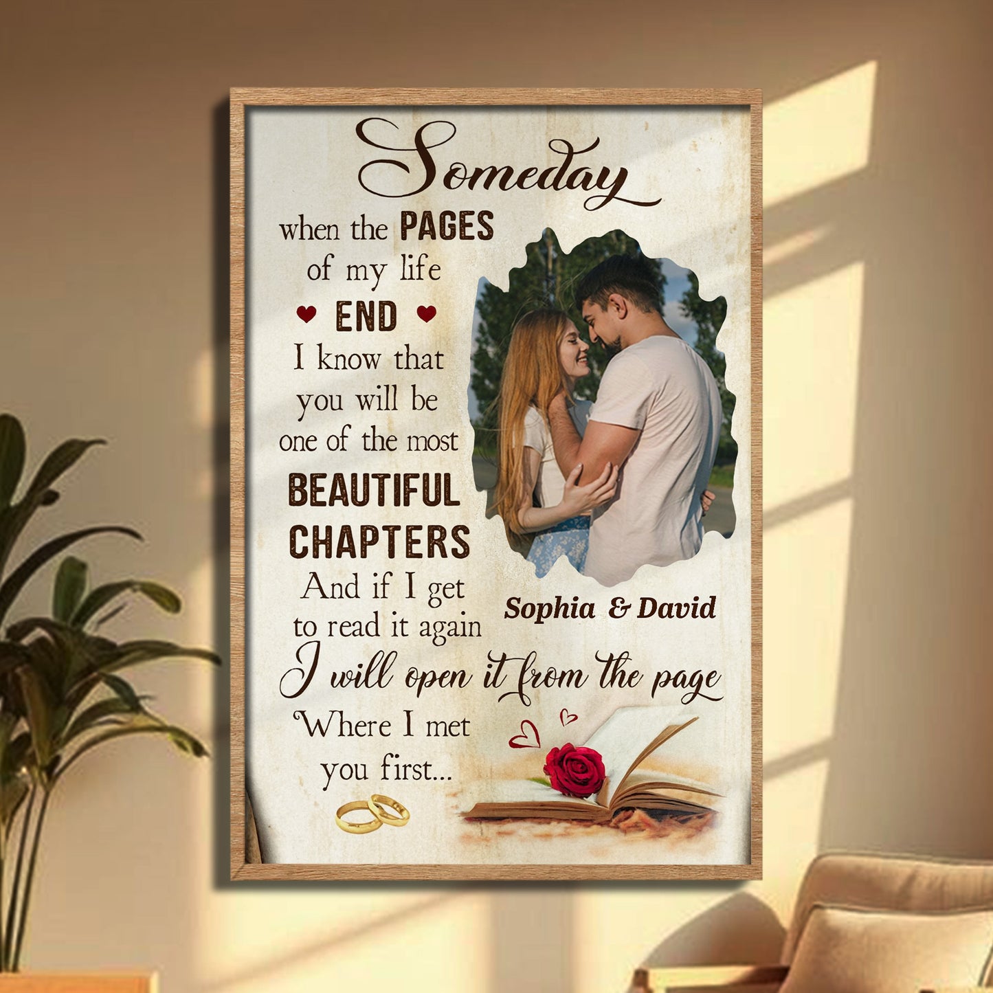Someday Beautiful Chapters Book and Red Rose Design