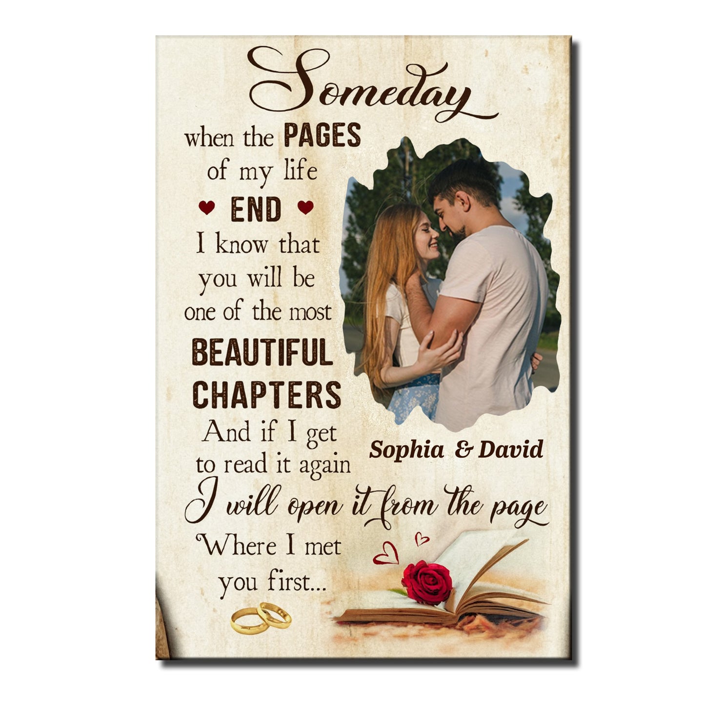 Someday Beautiful Chapters Book and Red Rose Design