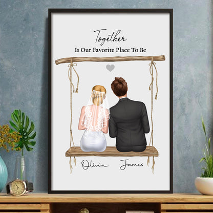 Together Is Our Favorite Place To Be, Couple On Swing