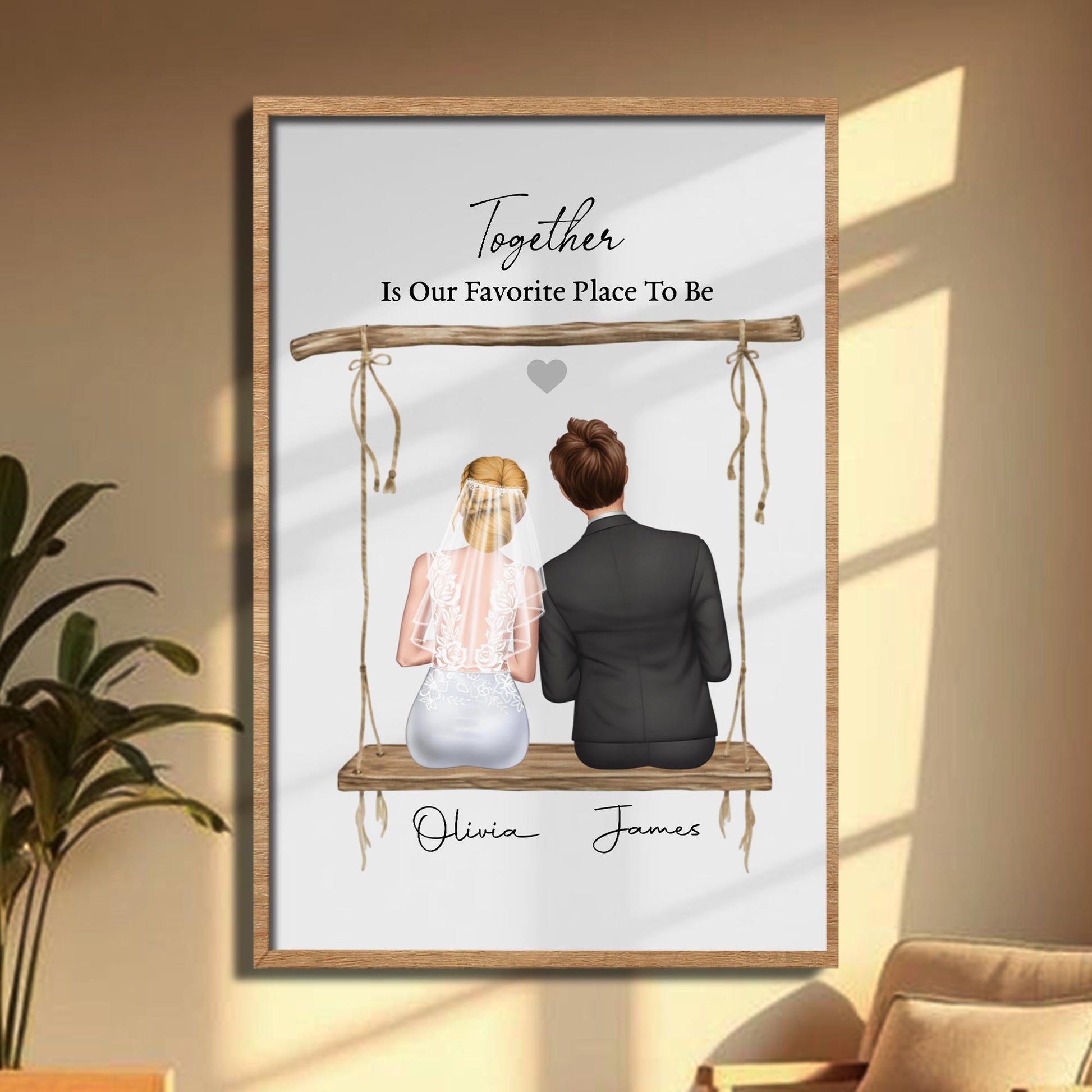 Together Is Our Favorite Place To Be, Couple On Swing