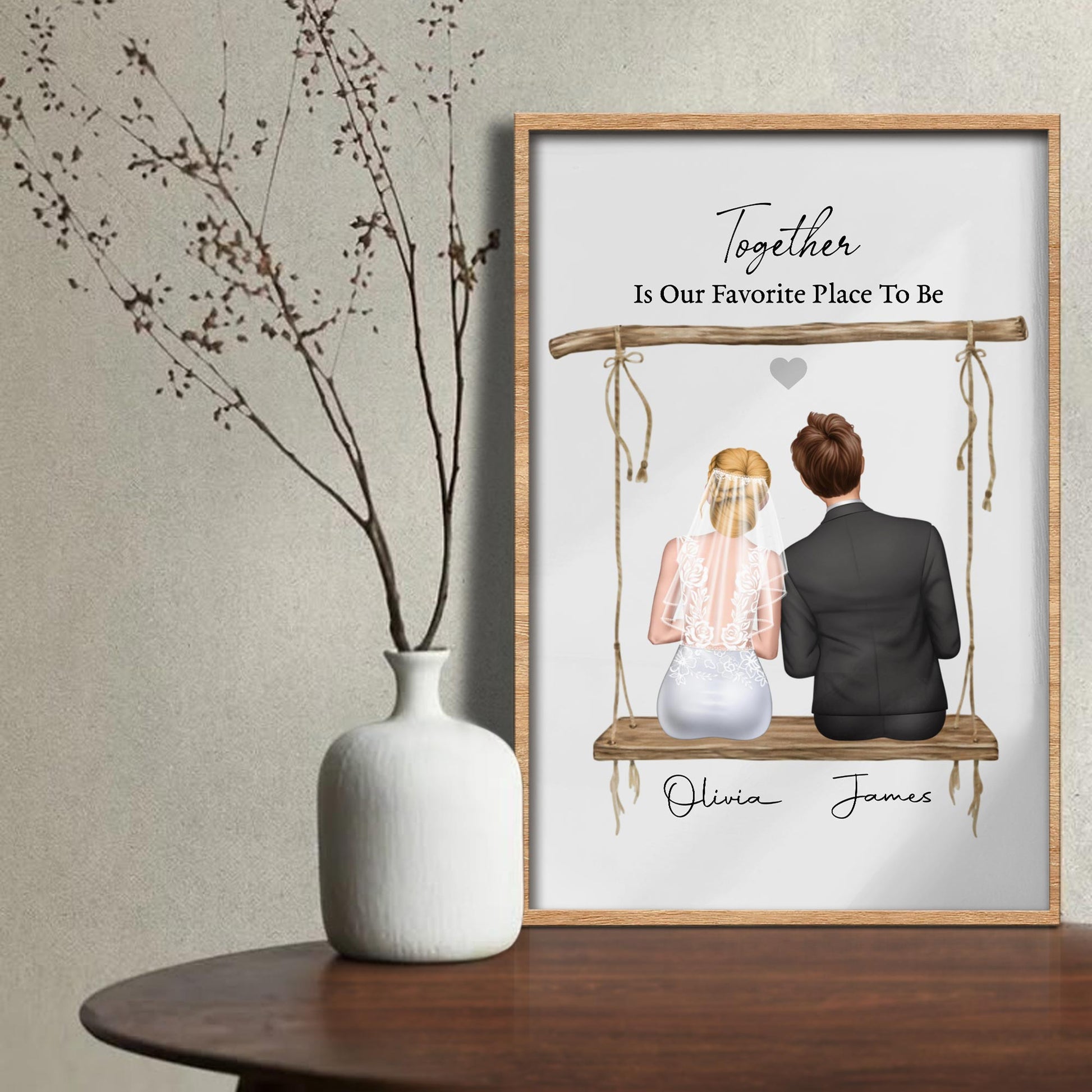 Together Is Our Favorite Place To Be, Couple On Swing