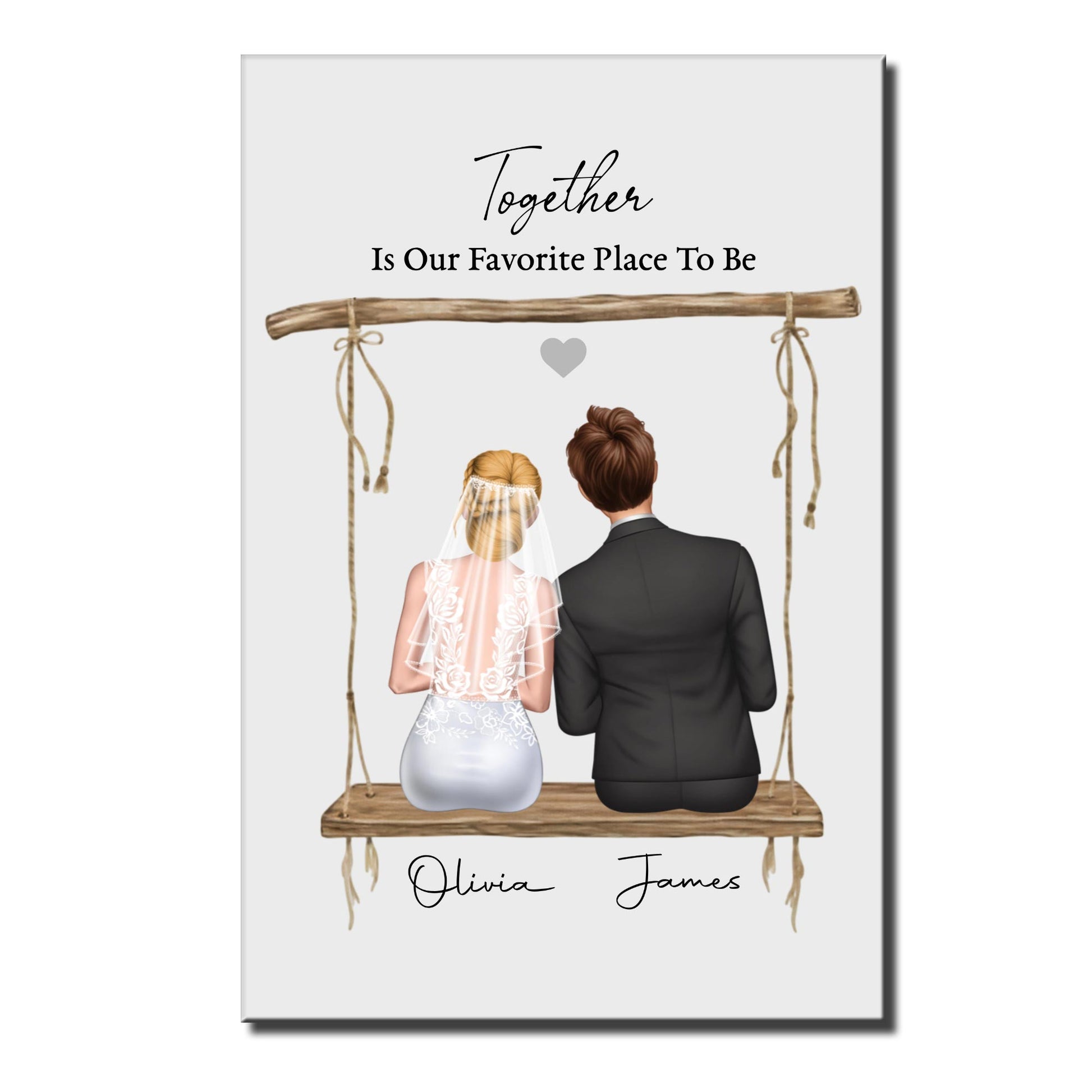 Together Is Our Favorite Place To Be, Couple On Swing