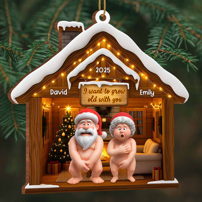 I Want To Grow Old With You, Santa Claus Cabin Ornament