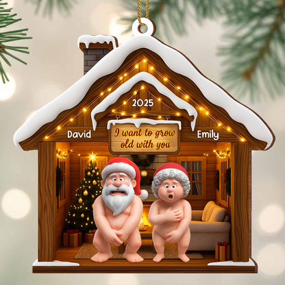 I Want To Grow Old With You, Santa Claus Cabin Ornament