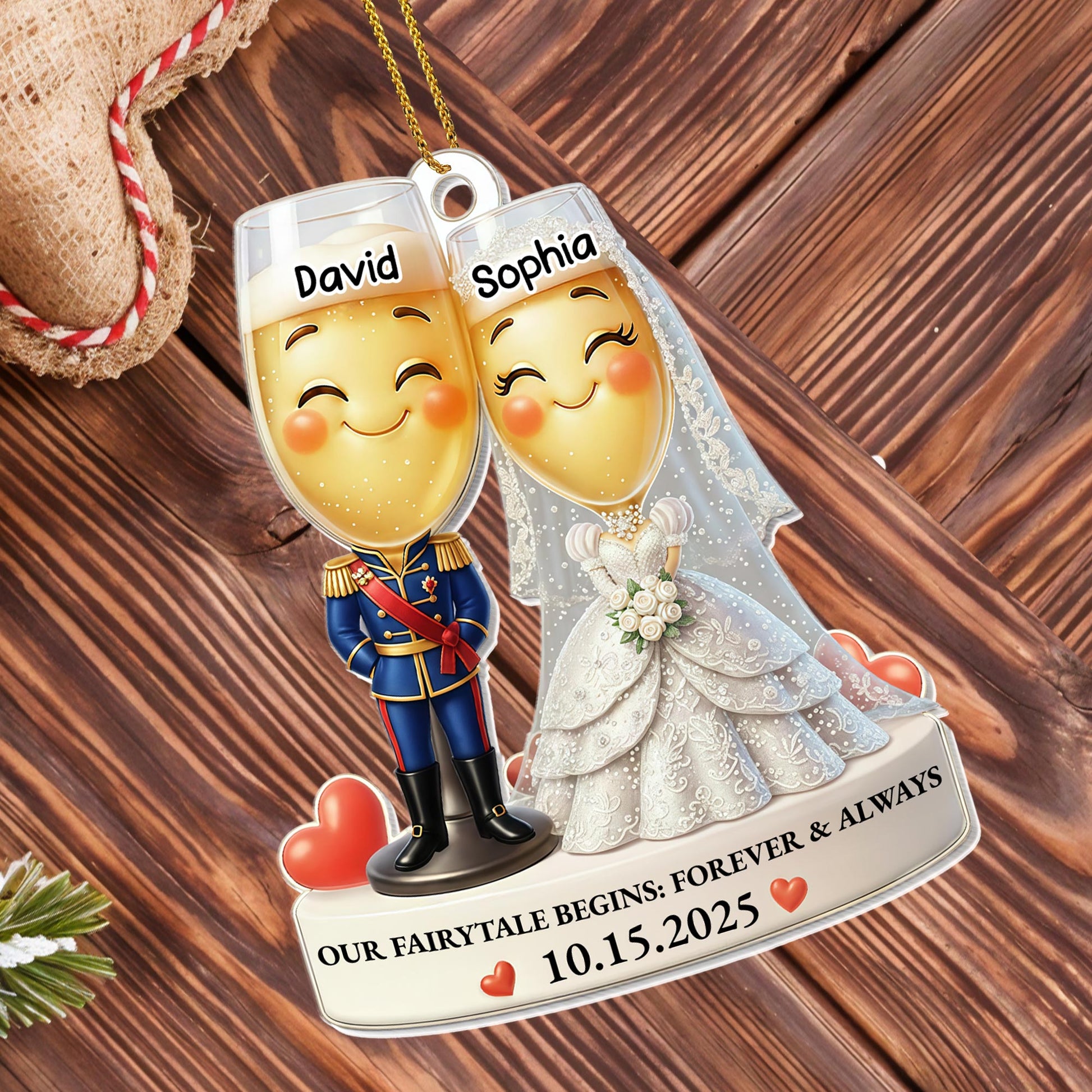 Our Fairytale Begins Forever & Always, Champagne Glasses