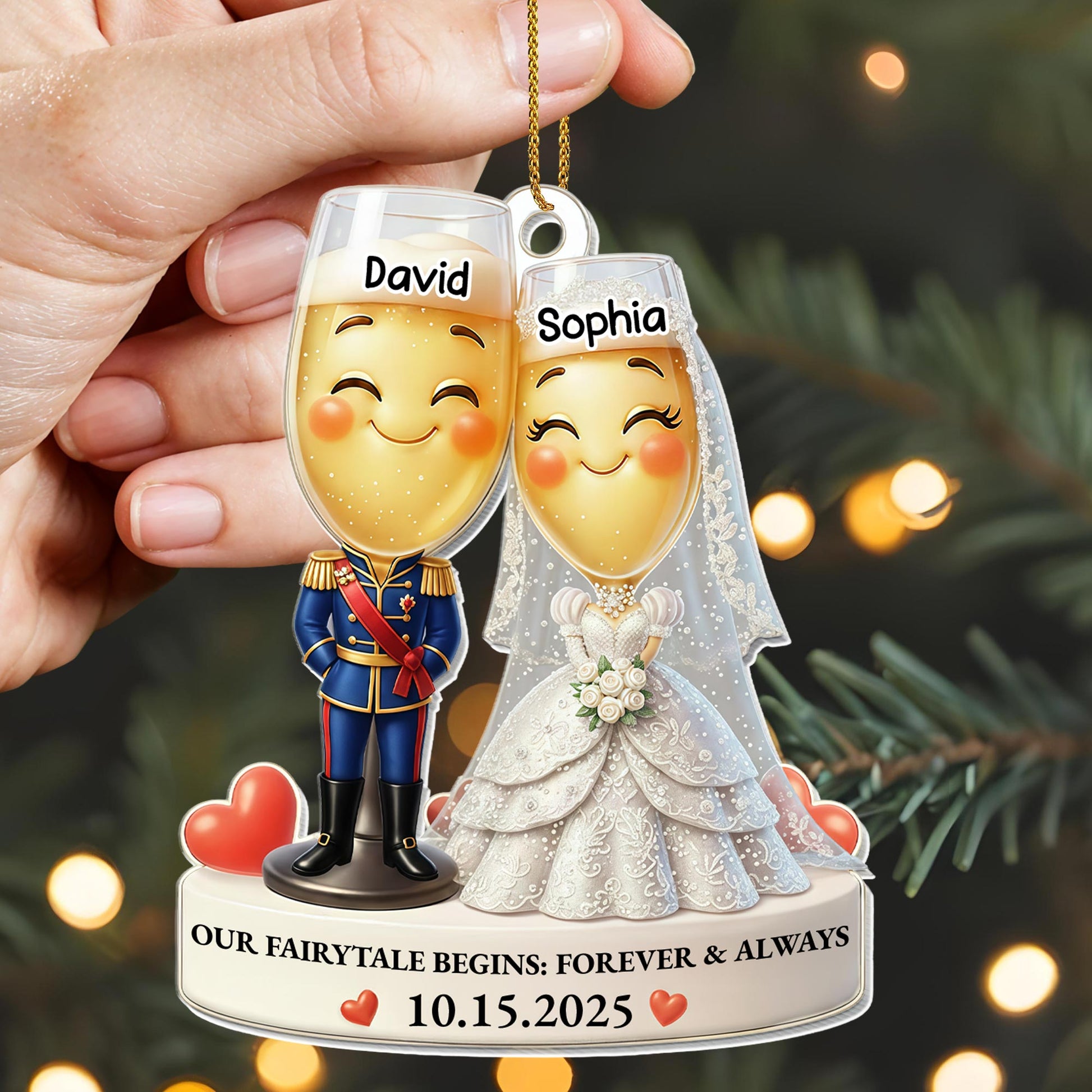 Our Fairytale Begins Forever & Always, Champagne Glasses