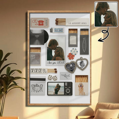 I Love You XOXO, Hearts And Camera - Personalized Custom Vertical Poster - CPL918_VPOS