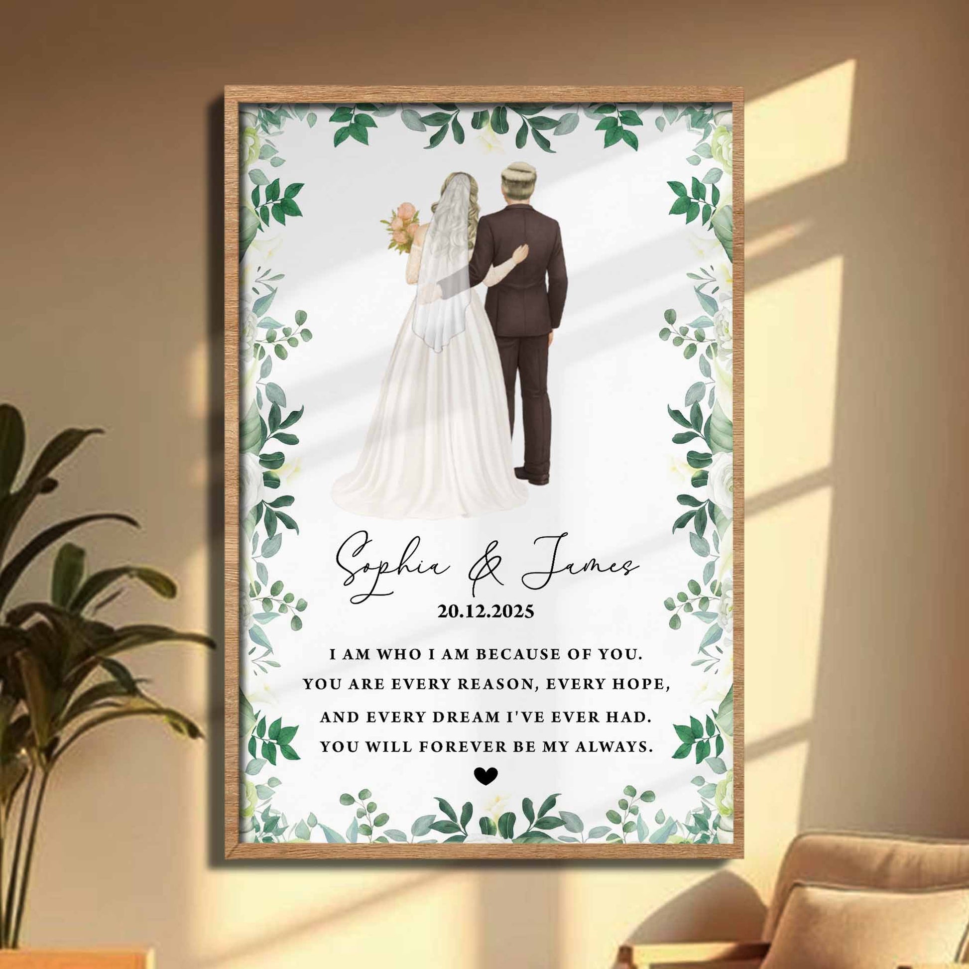 I Am Who I Am Because Of You, Couple And Flowers