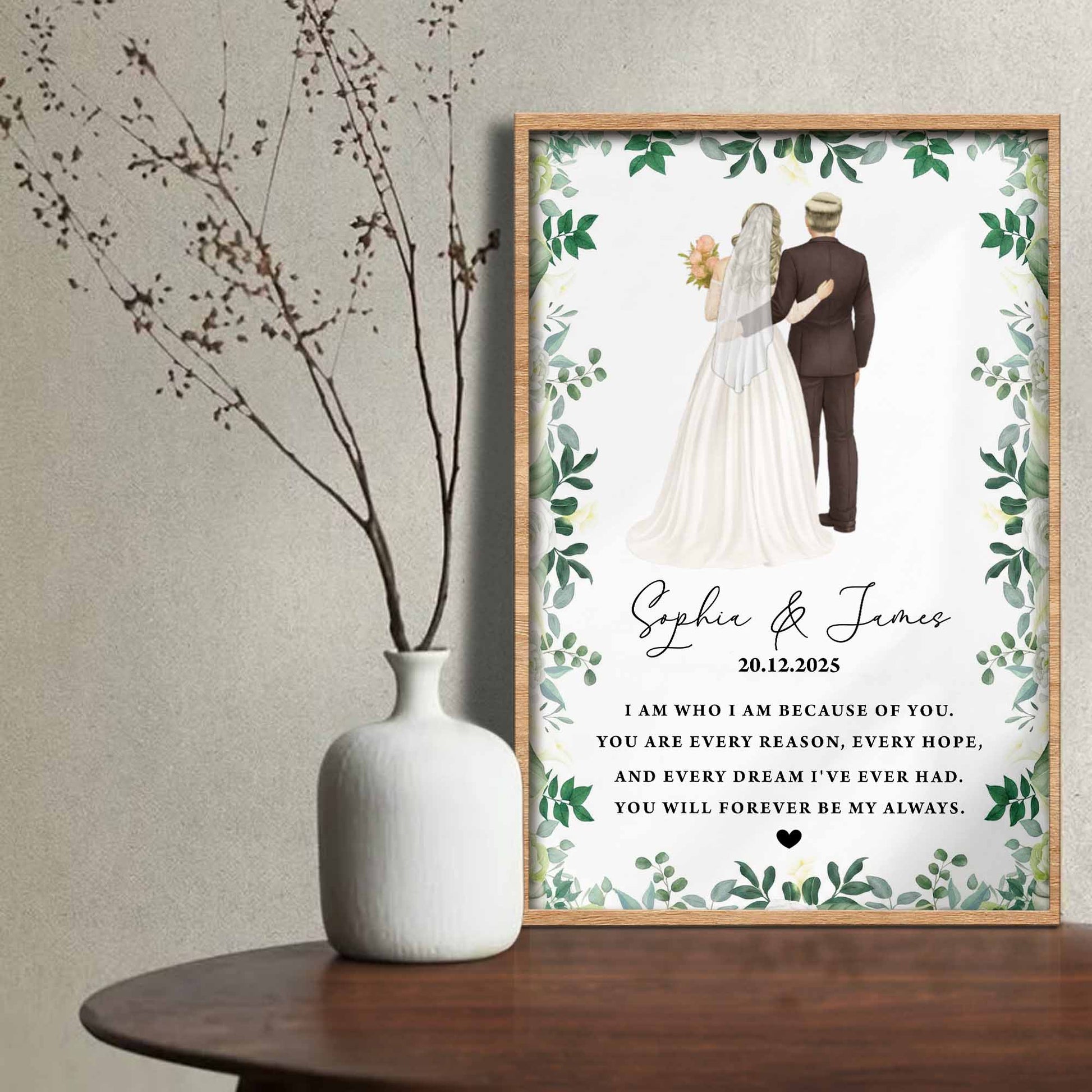 I Am Who I Am Because Of You, Couple And Flowers