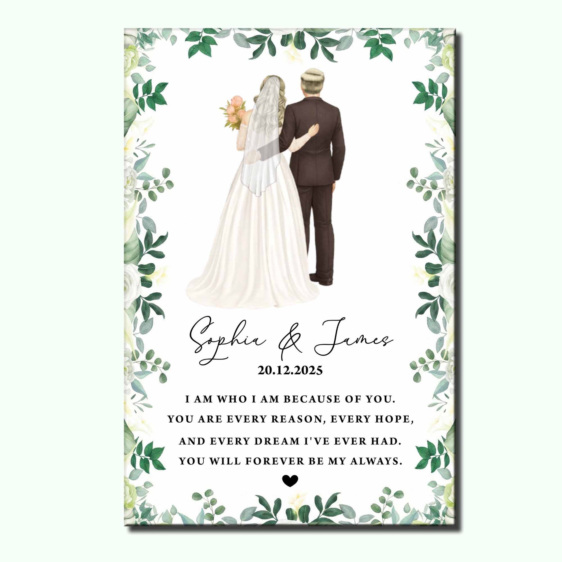 I Am Who I Am Because Of You, Couple And Flowers