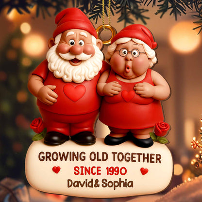 Growing Old Together With Gnome Couple and Hearts