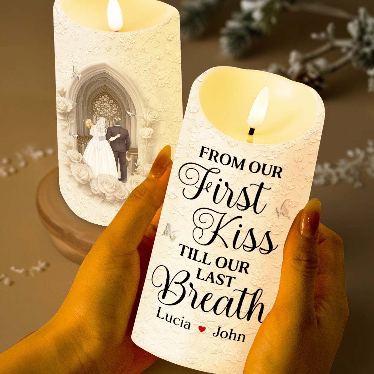 From Our First Kiss Till Our Last Breath, Roses and Wedding Couple